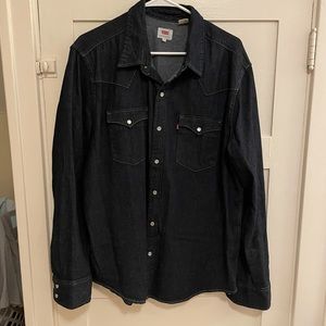 Levi’s Dark Wash Denim Button Up - Men’s XL